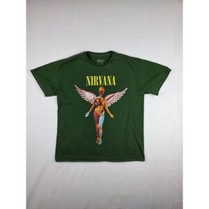 Nirvana In Utero angel green band shirt